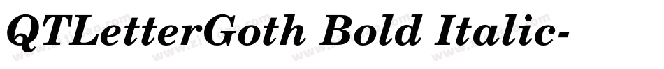 QTLetterGoth Bold Italic字体转换
